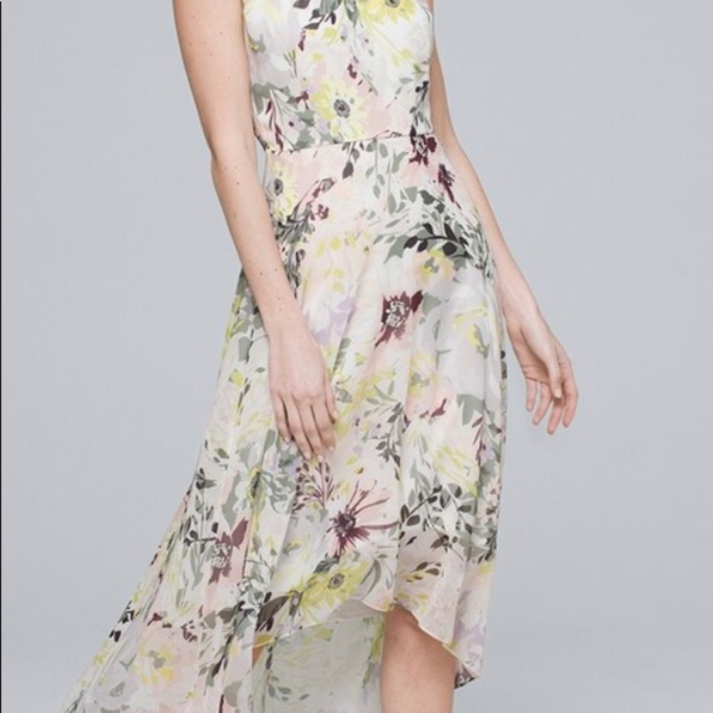 WHBM Petite floral soft halter dress